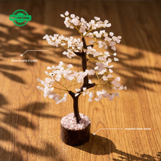 Rose Quartz Crystal Tree for Love & Harmony | Vastu Home Décor