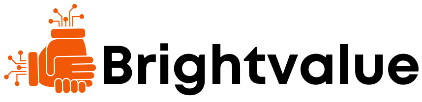 blue modern digital company logo